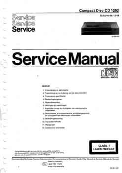 Philips cd-1202 service manual PDF (Dutch)